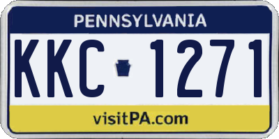 PA license plate KKC1271