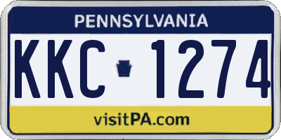 PA license plate KKC1274