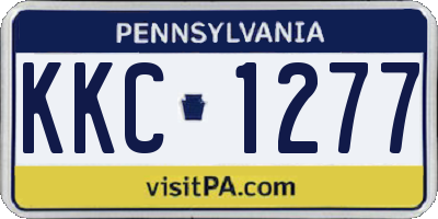 PA license plate KKC1277