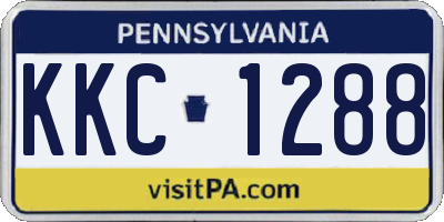 PA license plate KKC1288