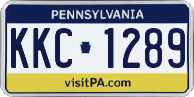 PA license plate KKC1289