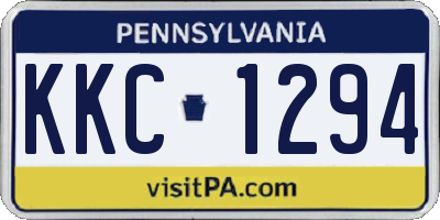 PA license plate KKC1294