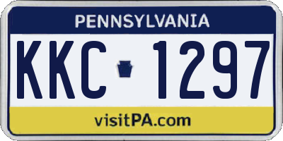 PA license plate KKC1297