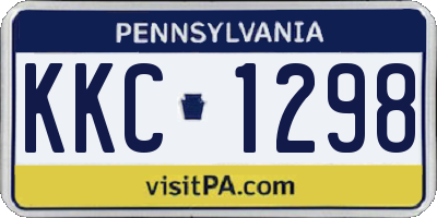 PA license plate KKC1298