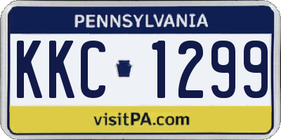PA license plate KKC1299