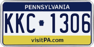 PA license plate KKC1306