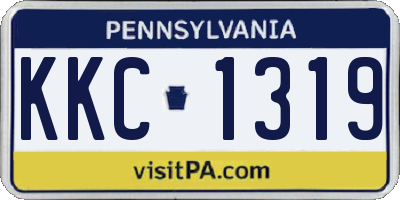 PA license plate KKC1319