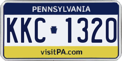 PA license plate KKC1320