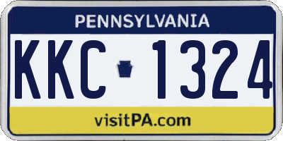 PA license plate KKC1324