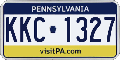 PA license plate KKC1327