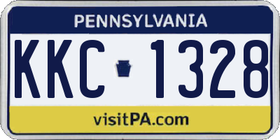 PA license plate KKC1328