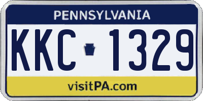 PA license plate KKC1329