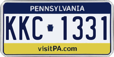 PA license plate KKC1331