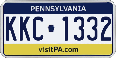 PA license plate KKC1332