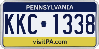 PA license plate KKC1338