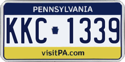 PA license plate KKC1339