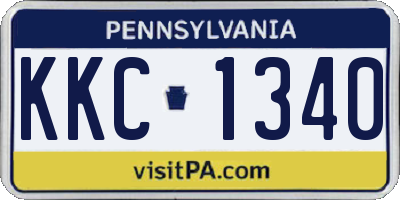 PA license plate KKC1340