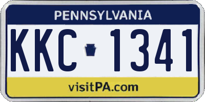 PA license plate KKC1341