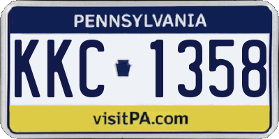 PA license plate KKC1358