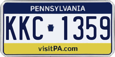 PA license plate KKC1359