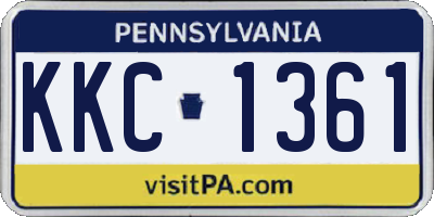 PA license plate KKC1361
