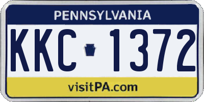 PA license plate KKC1372