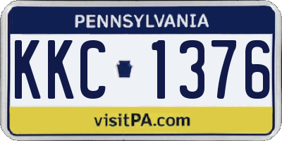 PA license plate KKC1376