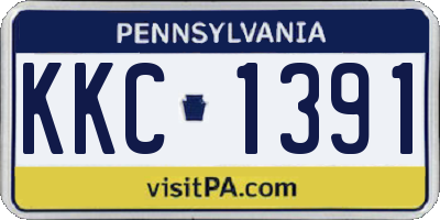 PA license plate KKC1391