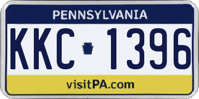 PA license plate KKC1396