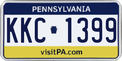 PA license plate KKC1399