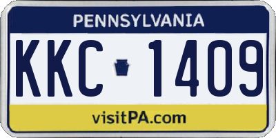 PA license plate KKC1409