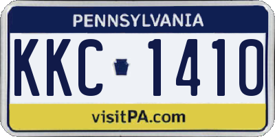 PA license plate KKC1410