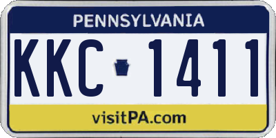 PA license plate KKC1411