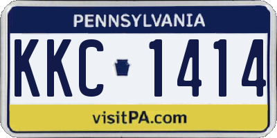 PA license plate KKC1414