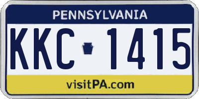 PA license plate KKC1415