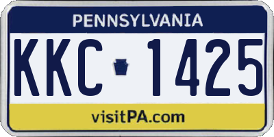 PA license plate KKC1425
