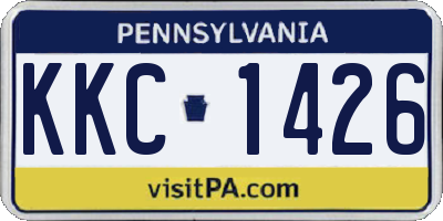 PA license plate KKC1426