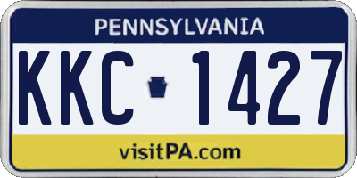 PA license plate KKC1427