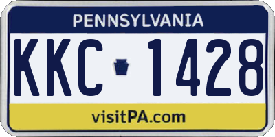 PA license plate KKC1428
