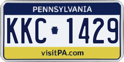 PA license plate KKC1429