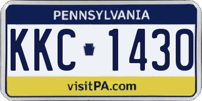 PA license plate KKC1430