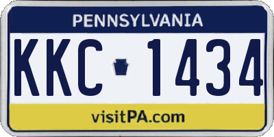 PA license plate KKC1434