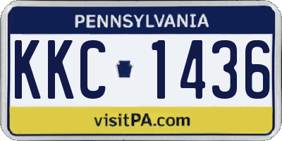 PA license plate KKC1436