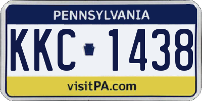 PA license plate KKC1438
