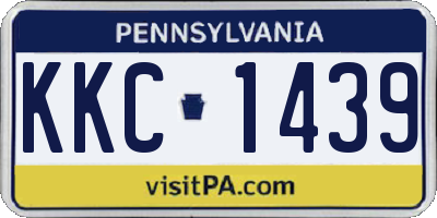 PA license plate KKC1439