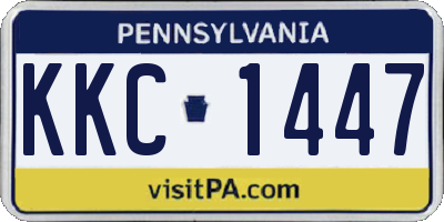 PA license plate KKC1447