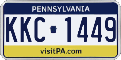 PA license plate KKC1449