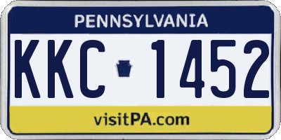PA license plate KKC1452