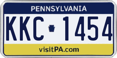 PA license plate KKC1454