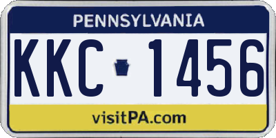 PA license plate KKC1456